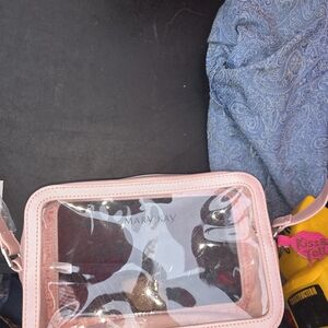 Mary Kay Pink Clear Cosmetic Bag